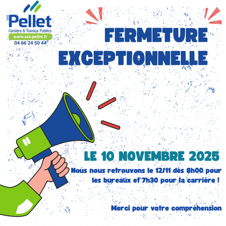 Fermeture exceptionnelle le 10/11 Fermeture exceptionnelle le 10/11